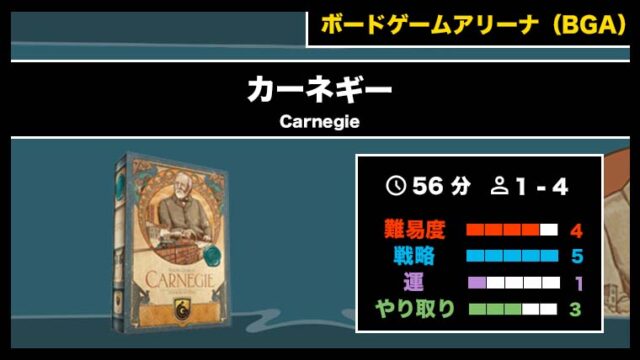 『カーネギー(BGA)』の遊び方・魅力をご紹介!