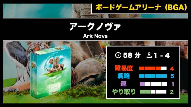 『アーク・ノヴァ -新たなる方舟-(BGA)』の遊び方・魅力をご紹介!