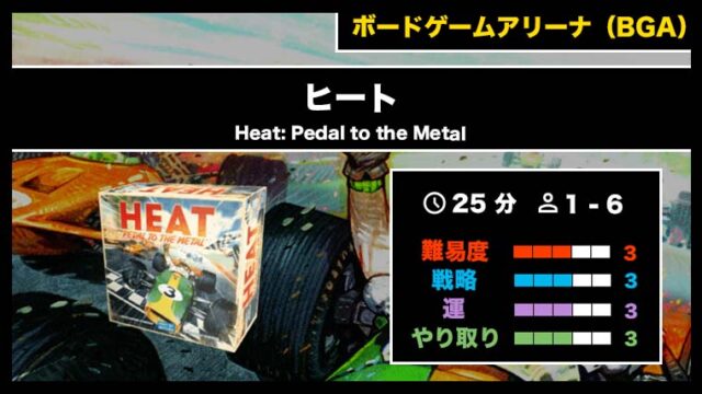 『ヒート（BGA）』の遊び方・魅力をご紹介！