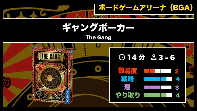『ギャングポーカー(BGA)』の遊び方・魅力をご紹介!